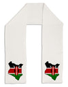 Kenya Flag Silhouette Adult Fleece 64&#x22; Scarf-TooLoud-White-One-Size-Adult-Davson Sales