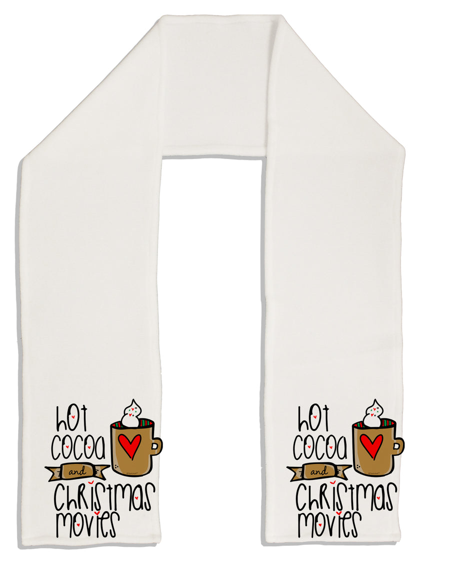 Hot Cocoa and Christmas Movies Adult Fleece 64 Inch Scarf-Scarves-TooLoud-White-One-Size-Adult-Davson Sales