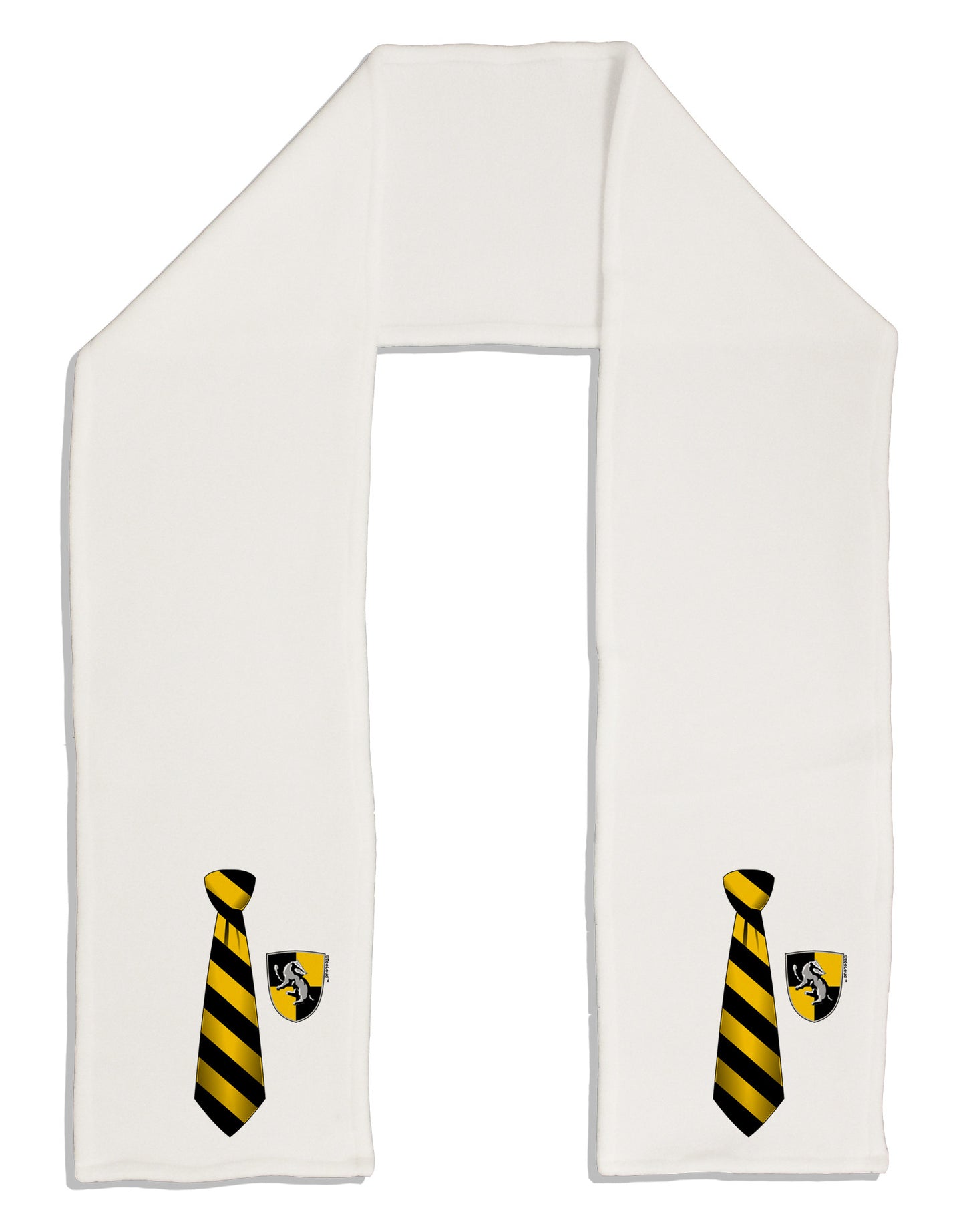 TooLoud Wizard Tie Yellow and Black Adult Fleece 64&#x22; Scarf-TooLoud-White-One-Size-Adult-Davson Sales