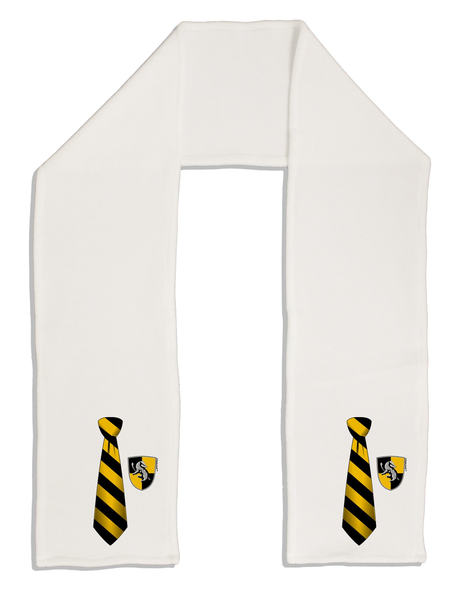 TooLoud Wizard Tie Yellow and Black Adult Fleece 64&#x22; Scarf-TooLoud-White-One-Size-Adult-Davson Sales