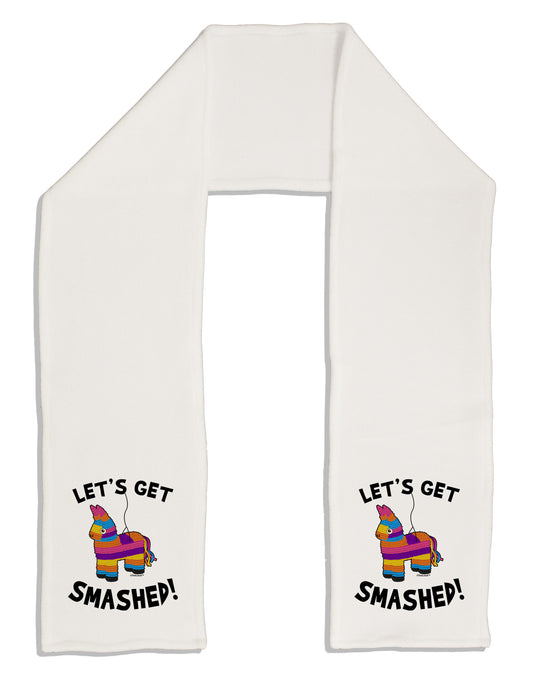 Let's Get Smashed Pinata Adult Fleece 64&#x22; Scarf-TooLoud-White-One-Size-Adult-Davson Sales