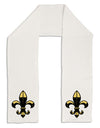 Golden Fleur de Lis Adult Fleece 64&#x22; Scarf-TooLoud-White-One-Size-Adult-Davson Sales