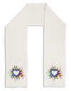 Heart Paint Splatter Adult Fleece 64&#x22; Scarf-TooLoud-White-One-Size-Adult-Davson Sales