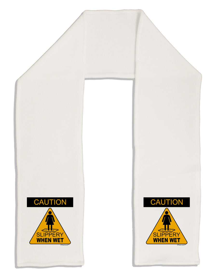 Slippery When Wet Adult Fleece 64&#x22; Scarf-TooLoud-White-One-Size-Adult-Davson Sales