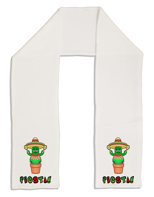 Fiesta Cactus Poncho Text Adult Fleece 64&#x22; Scarf-TooLoud-White-One-Size-Adult-Davson Sales