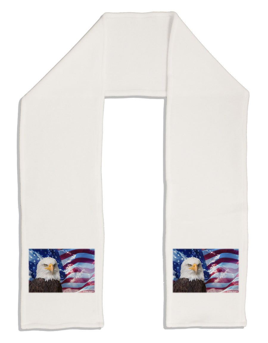 All American Eagle Adult Fleece 64" Scarf-TooLoud-White-One-Size-Adult-Davson Sales