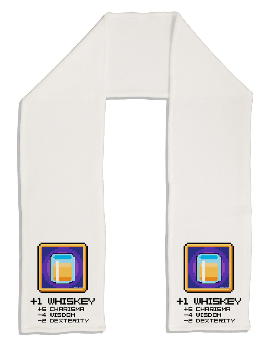 Pixel Whiskey Item Adult Fleece 64&#x22; Scarf-TooLoud-White-One-Size-Adult-Davson Sales