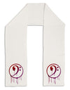 Dripping Bass Symbol Adult Fleece 64&#x22; Scarf-TooLoud-White-One-Size-Adult-Davson Sales