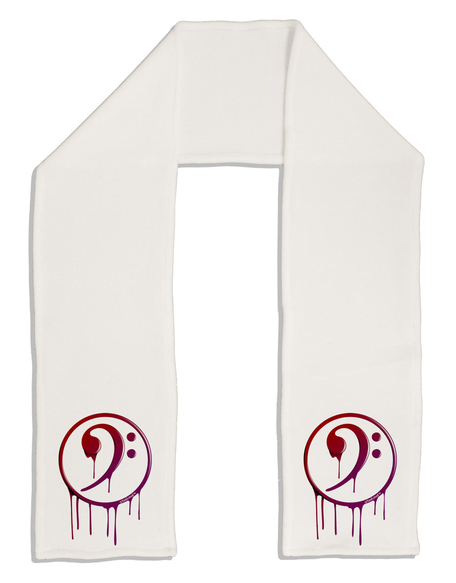 Dripping Bass Symbol Adult Fleece 64&#x22; Scarf-TooLoud-White-One-Size-Adult-Davson Sales