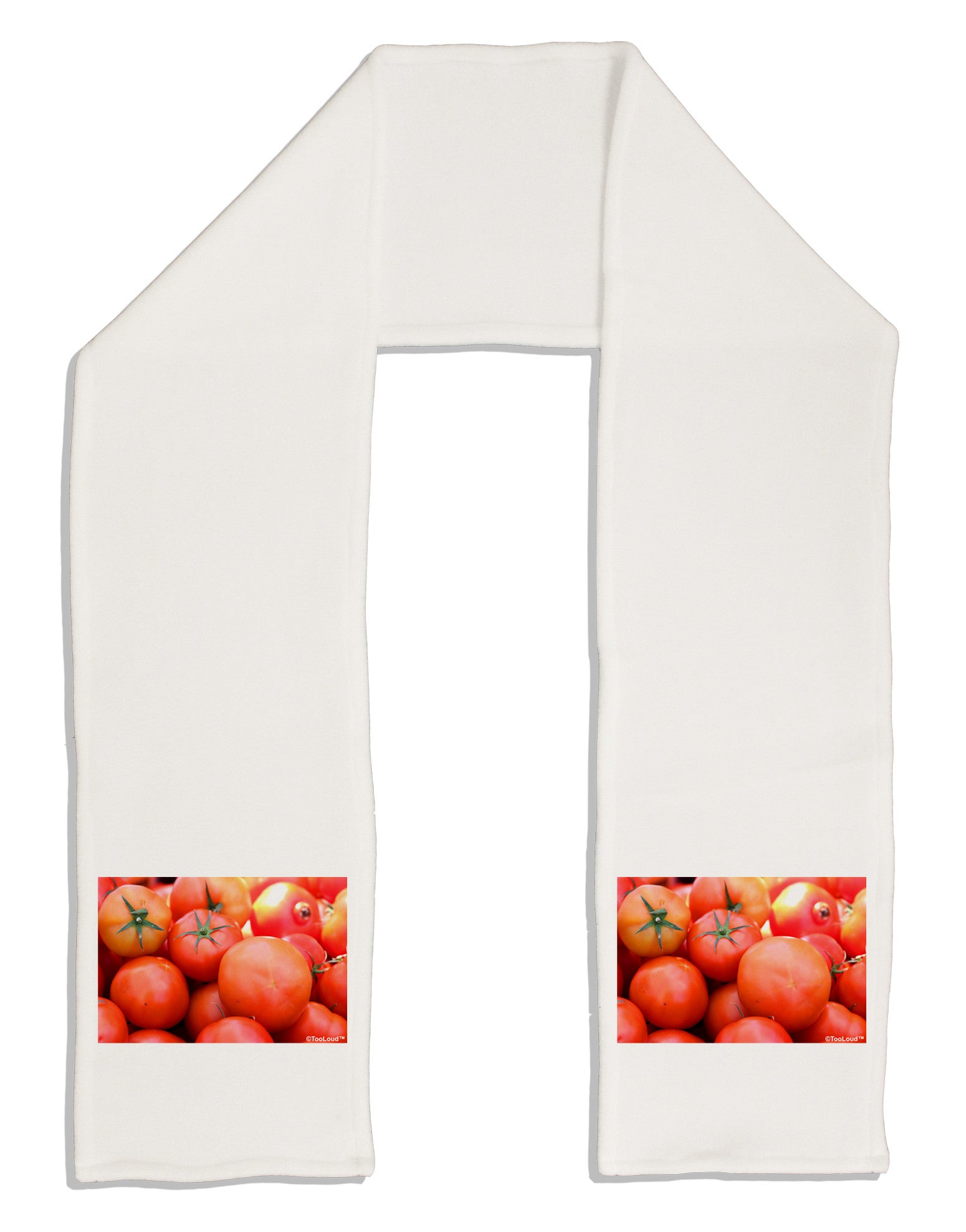 Buy Local Produce Tomatoes Adult Fleece 64&#x22; Scarf-TooLoud-White-One-Size-Adult-Davson Sales