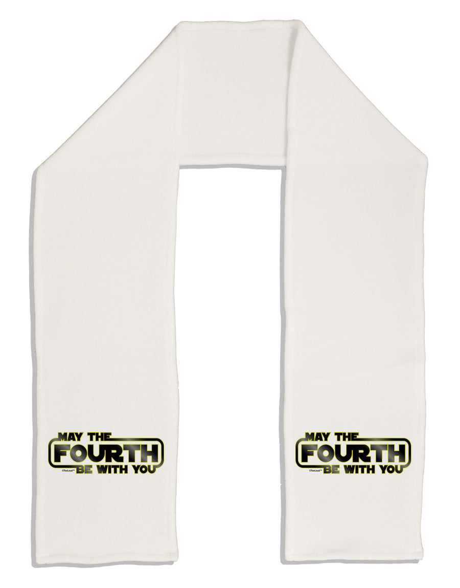 May The Fourth Be With You Adult Fleece 64" Scarf-TooLoud-White-One-Size-Adult-Davson Sales