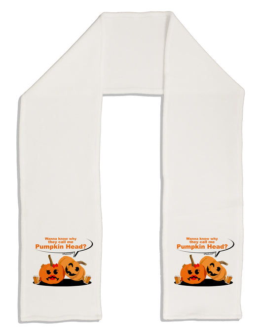 Pumpkin Head Adult Fleece 64&#x22; Scarf-TooLoud-White-One-Size-Adult-Davson Sales