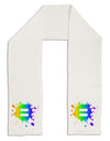 Equal Rainbow Paint Splatter Adult Fleece 64&#x22; Scarf by TooLoud-TooLoud-White-One-Size-Adult-Davson Sales