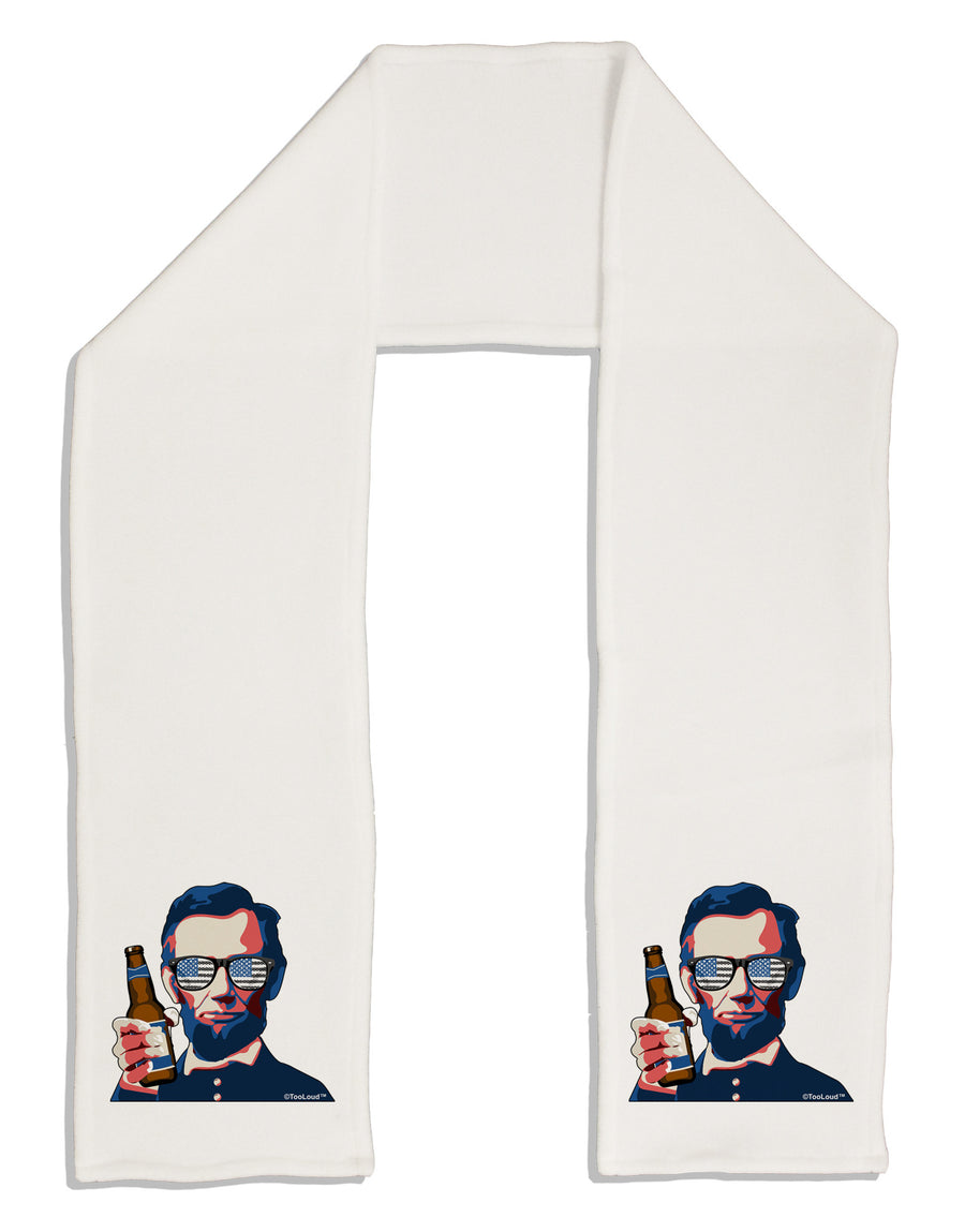 Abraham Drinkoln Adult Fleece 64&#x22; Scarf-TooLoud-White-One-Size-Adult-Davson Sales