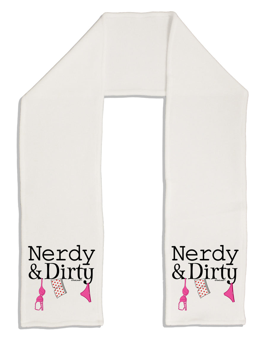 Nerdy and Dirty Adult Fleece 64&#x22; Scarf-TooLoud-White-One-Size-Adult-Davson Sales