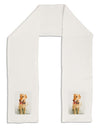 Golden Retriever Watercolor Adult Fleece 64&#x22; Scarf-TooLoud-White-One-Size-Adult-Davson Sales