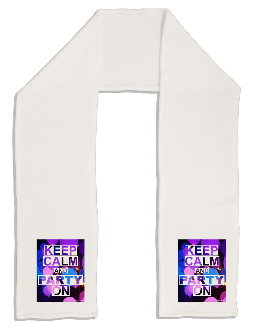 Keep Calm - Party Balloons Adult Fleece 64&#x22; Scarf-TooLoud-White-One-Size-Adult-Davson Sales