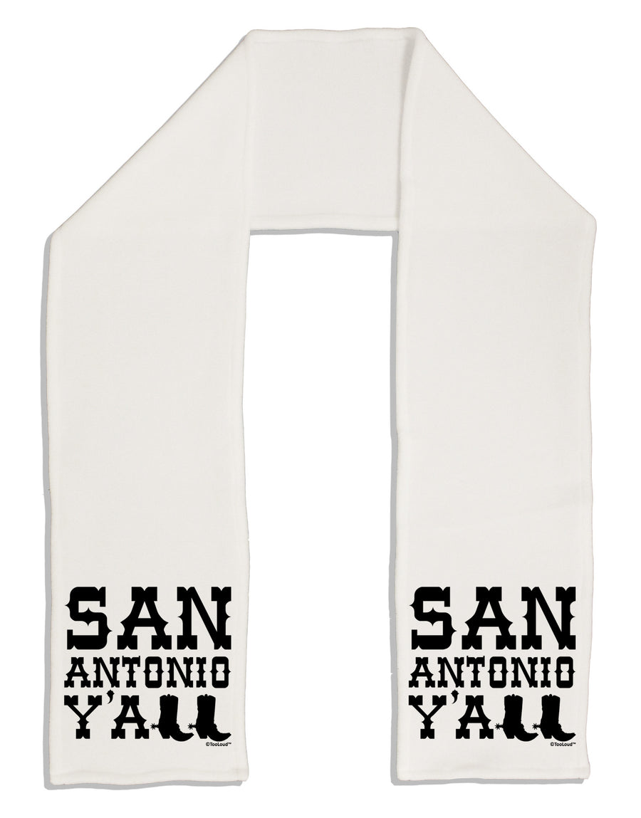 San Antonio Y'all - Boots - Texas Pride Adult Fleece 64&#x22; Scarf by TooLoud-TooLoud-White-One-Size-Adult-Davson Sales