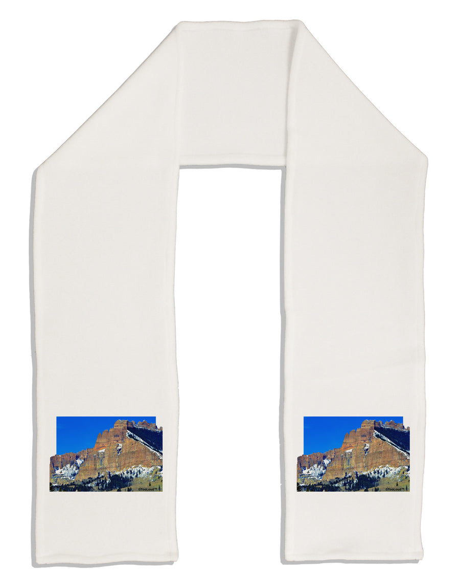 Colorado Snowy Mountains Cutout Adult Fleece 64&#x22; Scarf-TooLoud-White-One-Size-Adult-Davson Sales