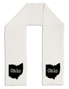 Ohio - United States Shape Adult Fleece 64&#x22; Scarf by TooLoud-TooLoud-White-One-Size-Adult-Davson Sales