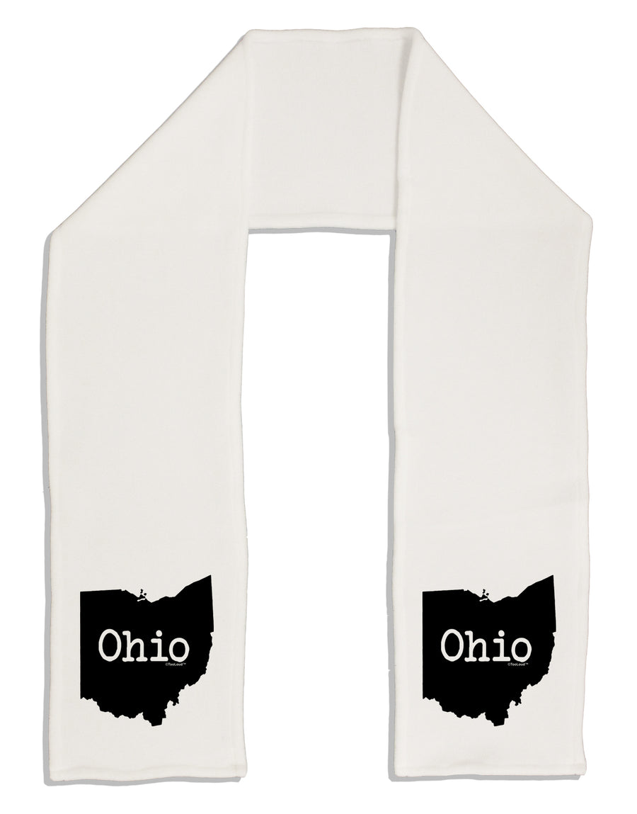 Ohio - United States Shape Adult Fleece 64&#x22; Scarf by TooLoud-TooLoud-White-One-Size-Adult-Davson Sales