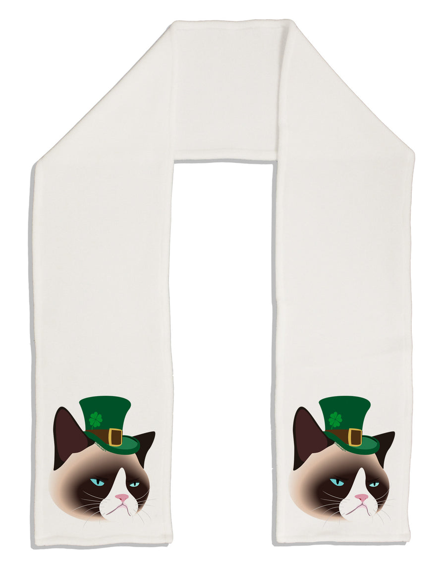 Leprechaun Disgruntled Cat Adult Fleece 64&#x22; Scarf-TooLoud-White-One-Size-Adult-Davson Sales