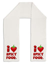 I Heart Spicy Food Adult Fleece 64&#x22; Scarf-TooLoud-White-One-Size-Adult-Davson Sales