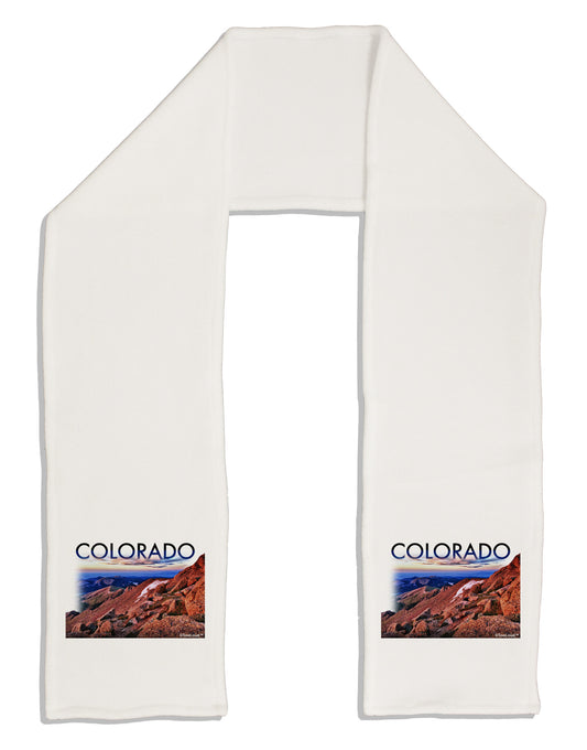 Colorado Mtn Sunset Cutout Adult Fleece 64&#x22; Scarf-TooLoud-White-One-Size-Adult-Davson Sales