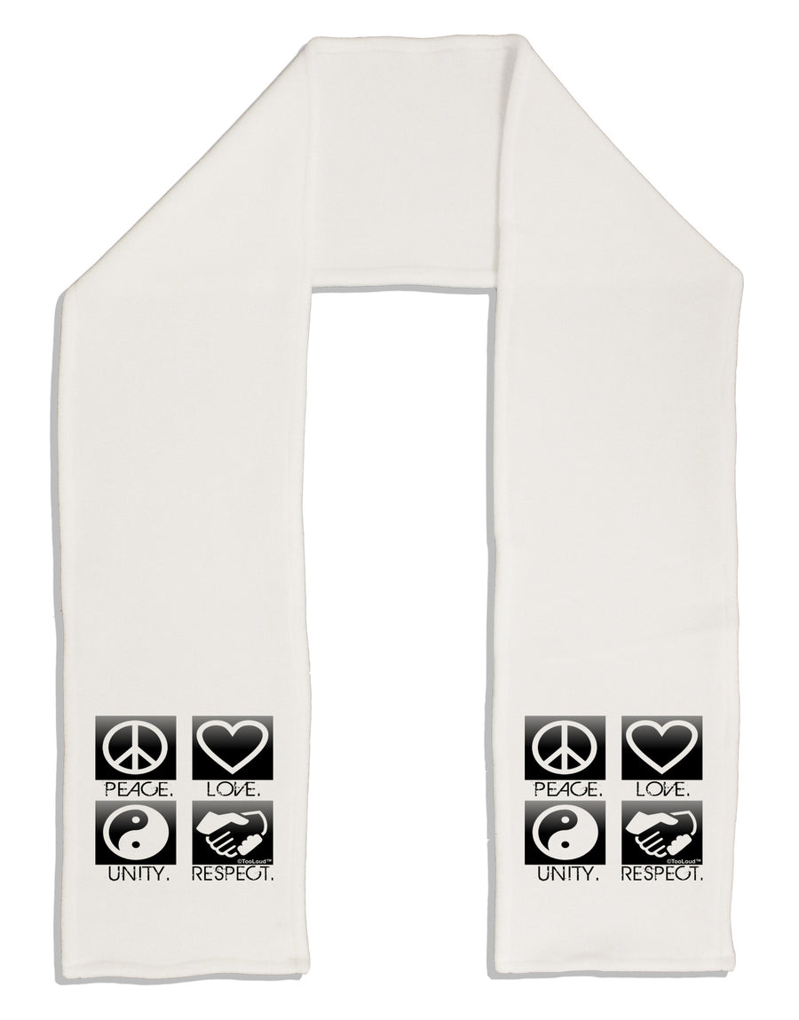 PLUR Squares BnW Adult Fleece 64&#x22; Scarf-TooLoud-White-One-Size-Adult-Davson Sales