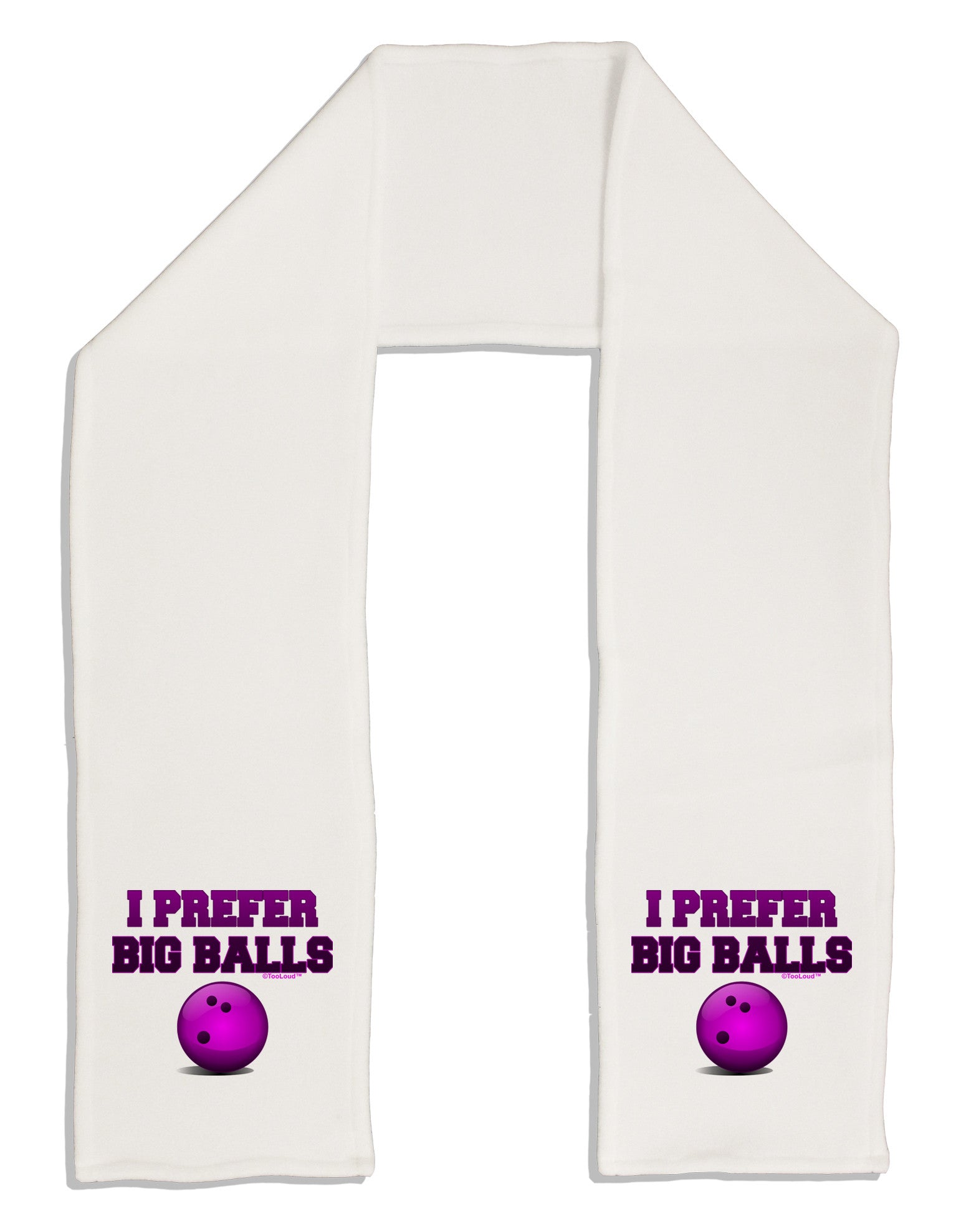 I Prefer Big Balls - Bowling Adult Fleece 64&#x22; Scarf-TooLoud-White-One-Size-Adult-Davson Sales