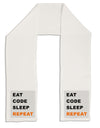 Eat Sleep Code Repeat Adult Fleece 64&#x22; Scarf by TooLoud-TooLoud-White-One-Size-Adult-Davson Sales