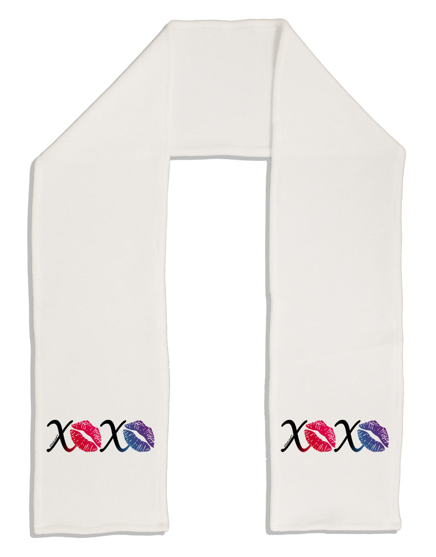 TooLoud XOXO Kisses Adult Fleece 64&#x22; Scarf-TooLoud-White-One-Size-Adult-Davson Sales