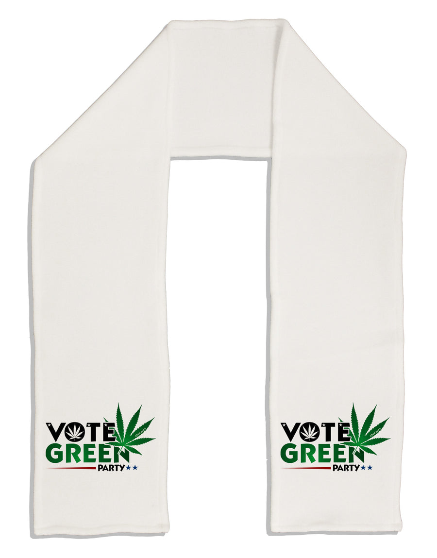 Vote Green Party - Marijuana Adult Fleece 64&#x22; Scarf-TooLoud-White-One-Size-Adult-Davson Sales