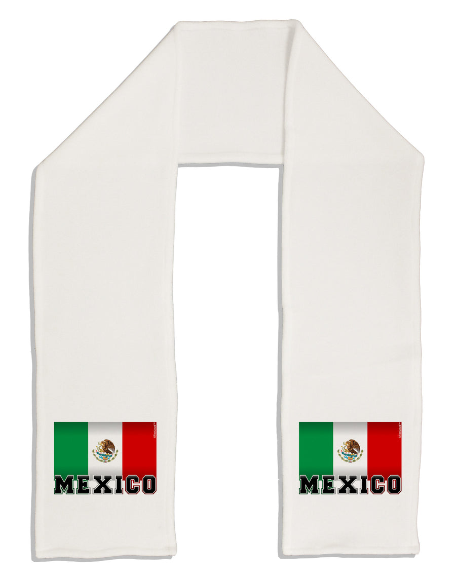 Mexico Flag Adult Fleece 64&#x22; Scarf-TooLoud-White-One-Size-Adult-Davson Sales