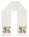 Cute Taco Cat Design Text Adult Fleece 64&#x22; Scarf by TooLoud-TooLoud-White-One-Size-Adult-Davson Sales