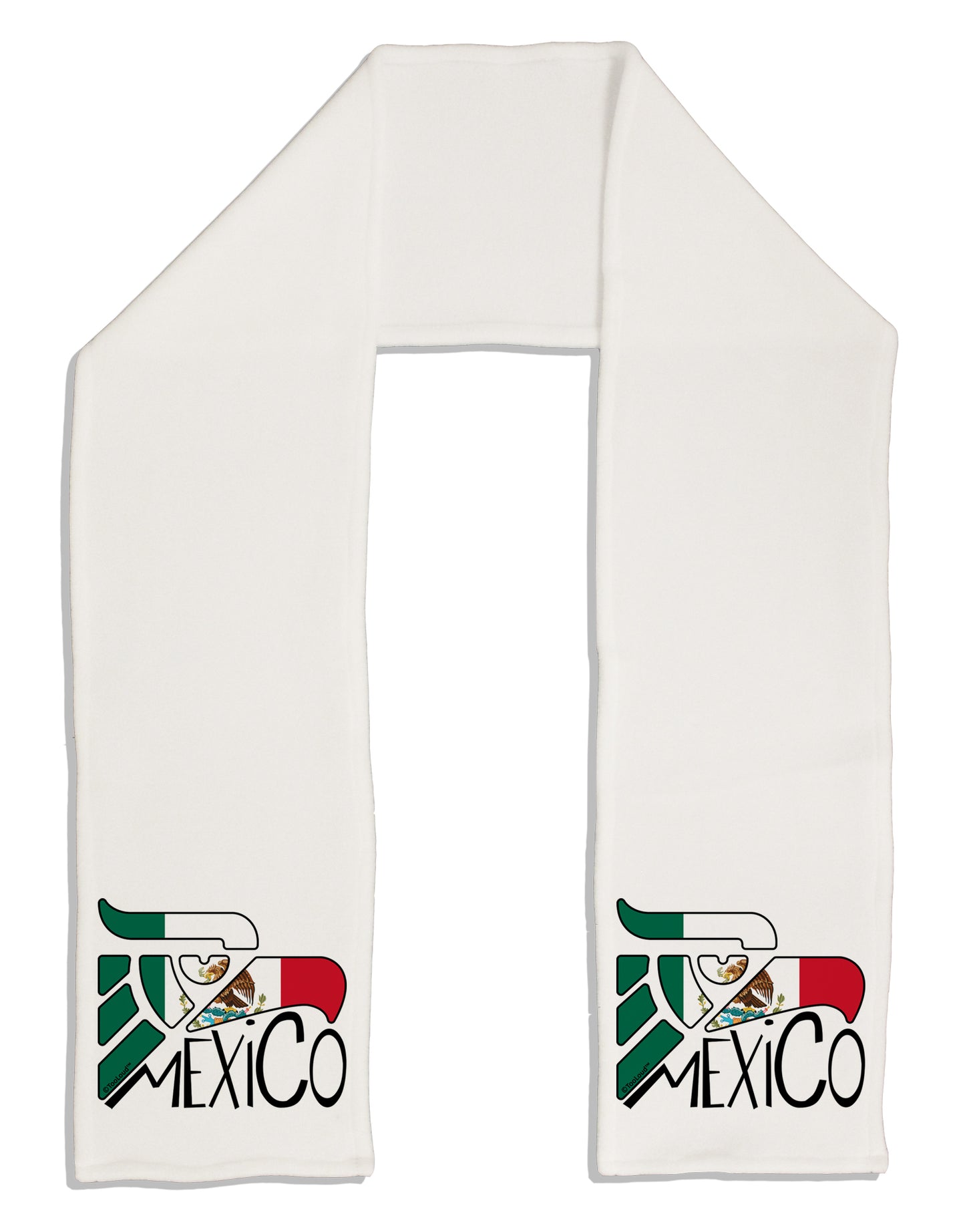 Mexico Eagle Symbol - Mexican Flag - Mexico Adult Fleece 64&#x22; Scarf by TooLoud-TooLoud-White-One-Size-Adult-Davson Sales