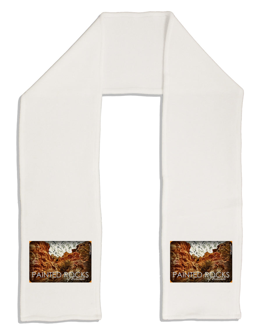 Colorado Painted Rocks Text Adult Fleece 64&#x22; Scarf-TooLoud-White-One-Size-Adult-Davson Sales