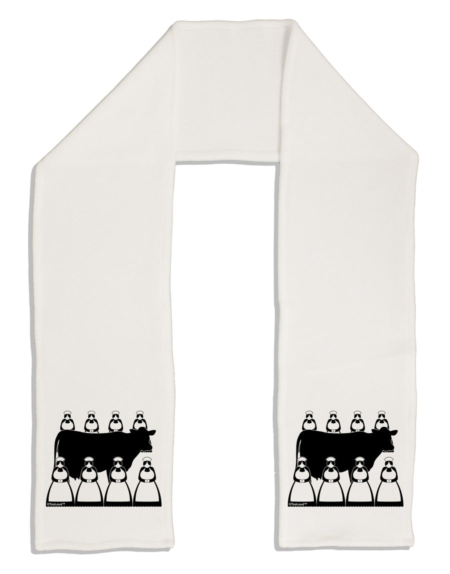 Eight Maids A Milking Adult Fleece 64&#x22; Scarf-TooLoud-White-One-Size-Adult-Davson Sales