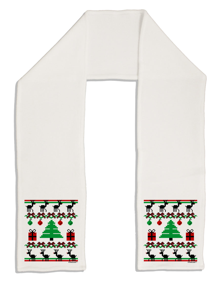 Tree with Gifts Ugly Christmas Sweater Adult Fleece 64&#x22; Scarf-TooLoud-White-One-Size-Adult-Davson Sales