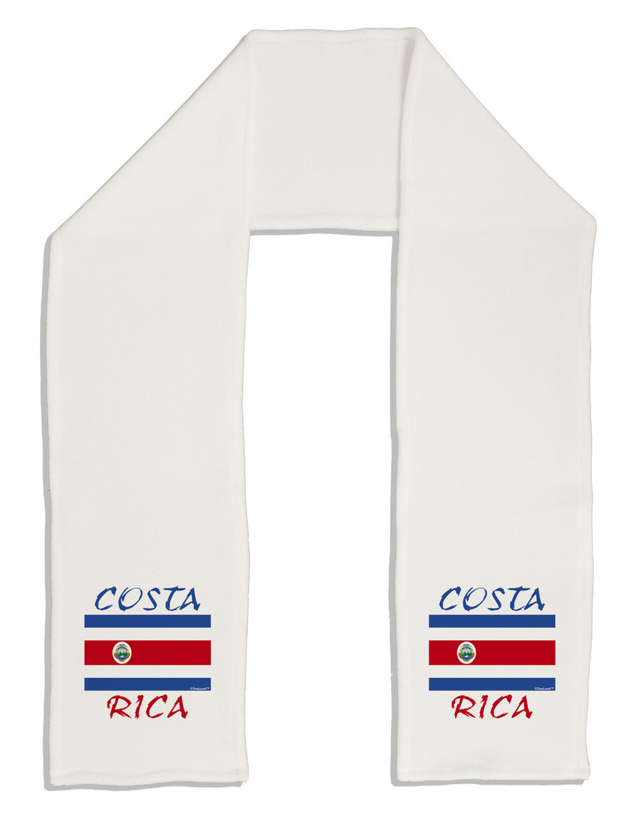 Costa Rica Flag Adult Fleece 64&#x22; Scarf-TooLoud-White-One-Size-Adult-Davson Sales