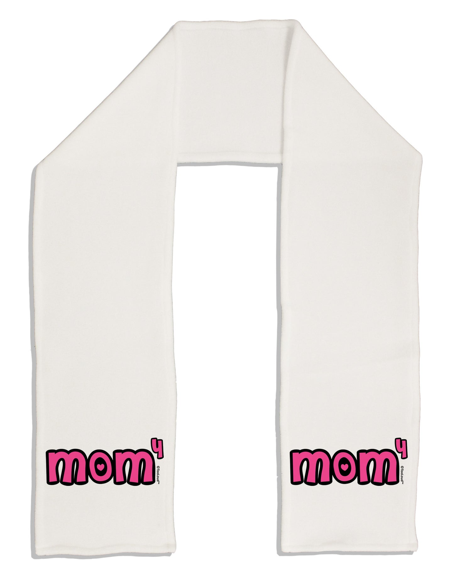 Mom to the Fourth Power - Cute Mom of 4 Design Adult Fleece 64&#x22; Scarf by TooLoud-TooLoud-White-One-Size-Adult-Davson Sales
