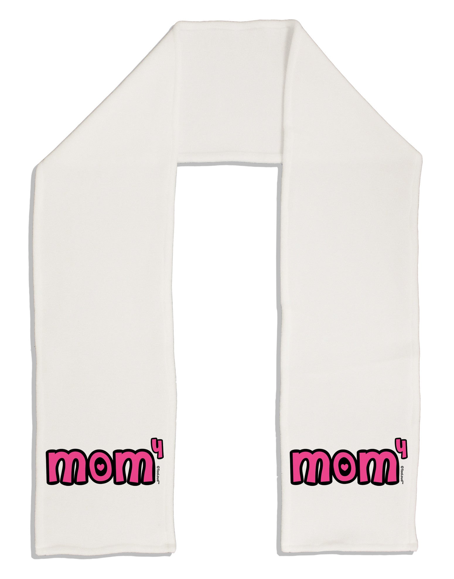 Mom to the Fourth Power - Cute Mom of 4 Design Adult Fleece 64&#x22; Scarf by TooLoud-TooLoud-White-One-Size-Adult-Davson Sales