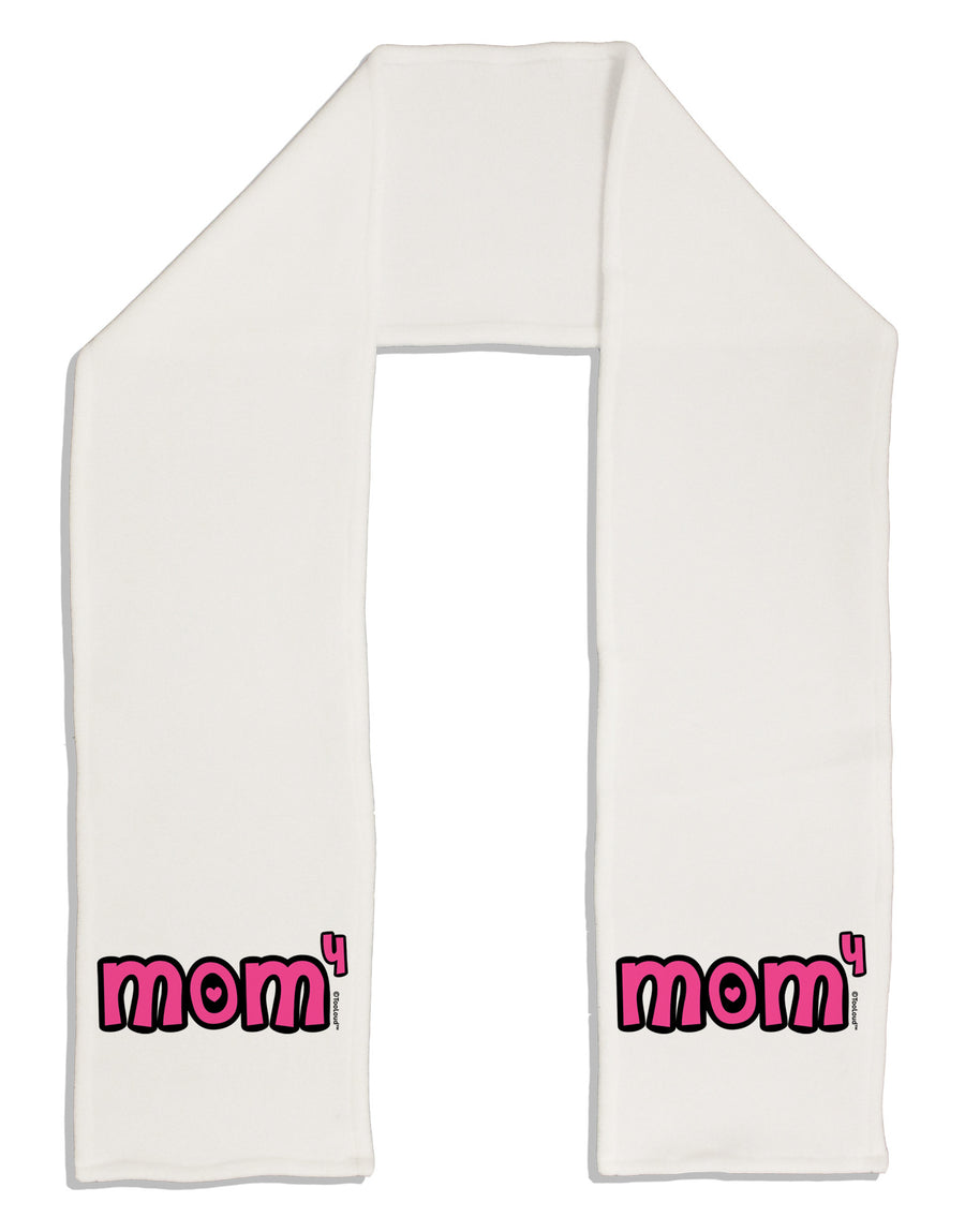 Mom to the Fourth Power - Cute Mom of 4 Design Adult Fleece 64&#x22; Scarf by TooLoud-TooLoud-White-One-Size-Adult-Davson Sales