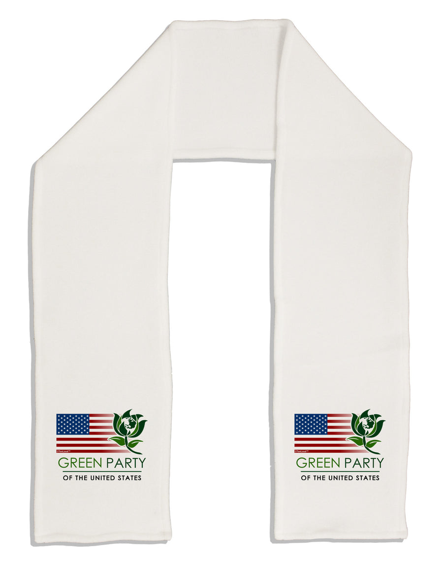 Green Party US Flag Adult Fleece 64&#x22; Scarf-TooLoud-White-One-Size-Adult-Davson Sales