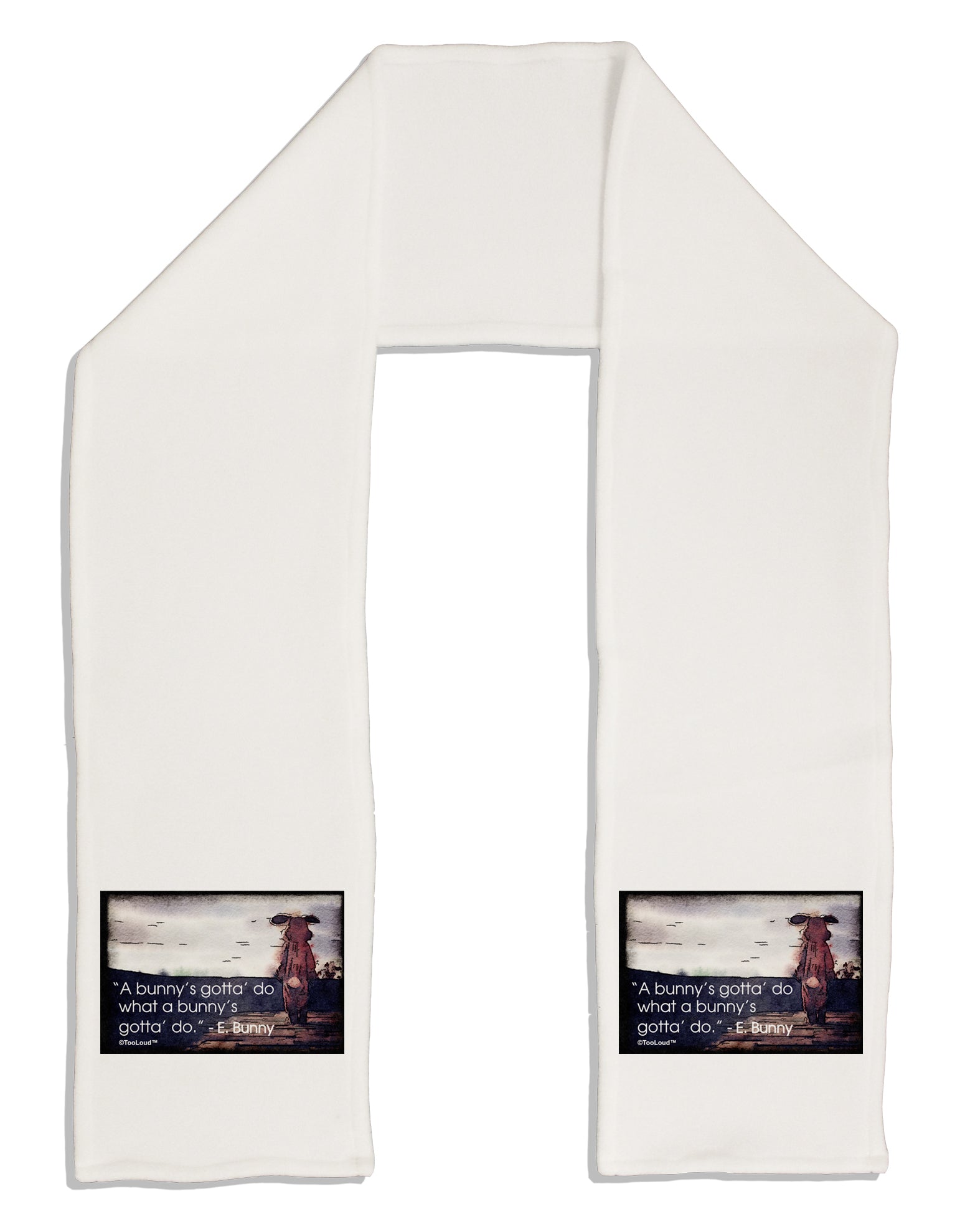 A Bunny's Gotta Do - Easter Bunny Adult Fleece 64&#x22; Scarf by TooLoud-TooLoud-White-One-Size-Adult-Davson Sales