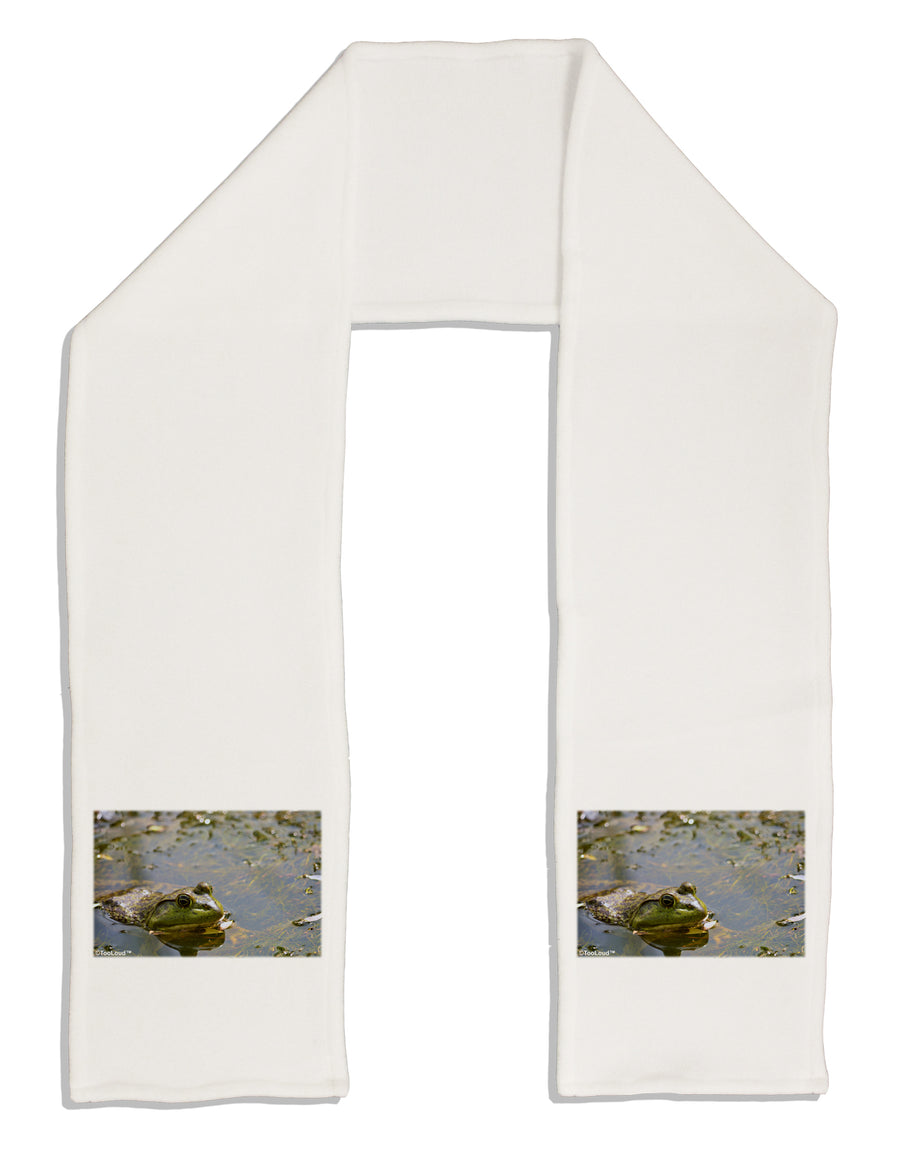 Bullfrog In Water Adult Fleece 64&#x22; Scarf by TooLoud-TooLoud-White-One-Size-Adult-Davson Sales