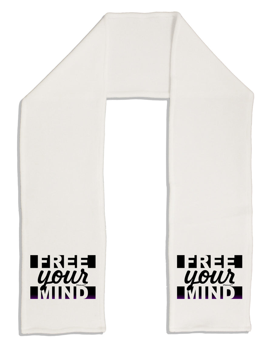 Free Your Mind Text Adult Fleece 64&#x22; Scarf-TooLoud-White-One-Size-Adult-Davson Sales