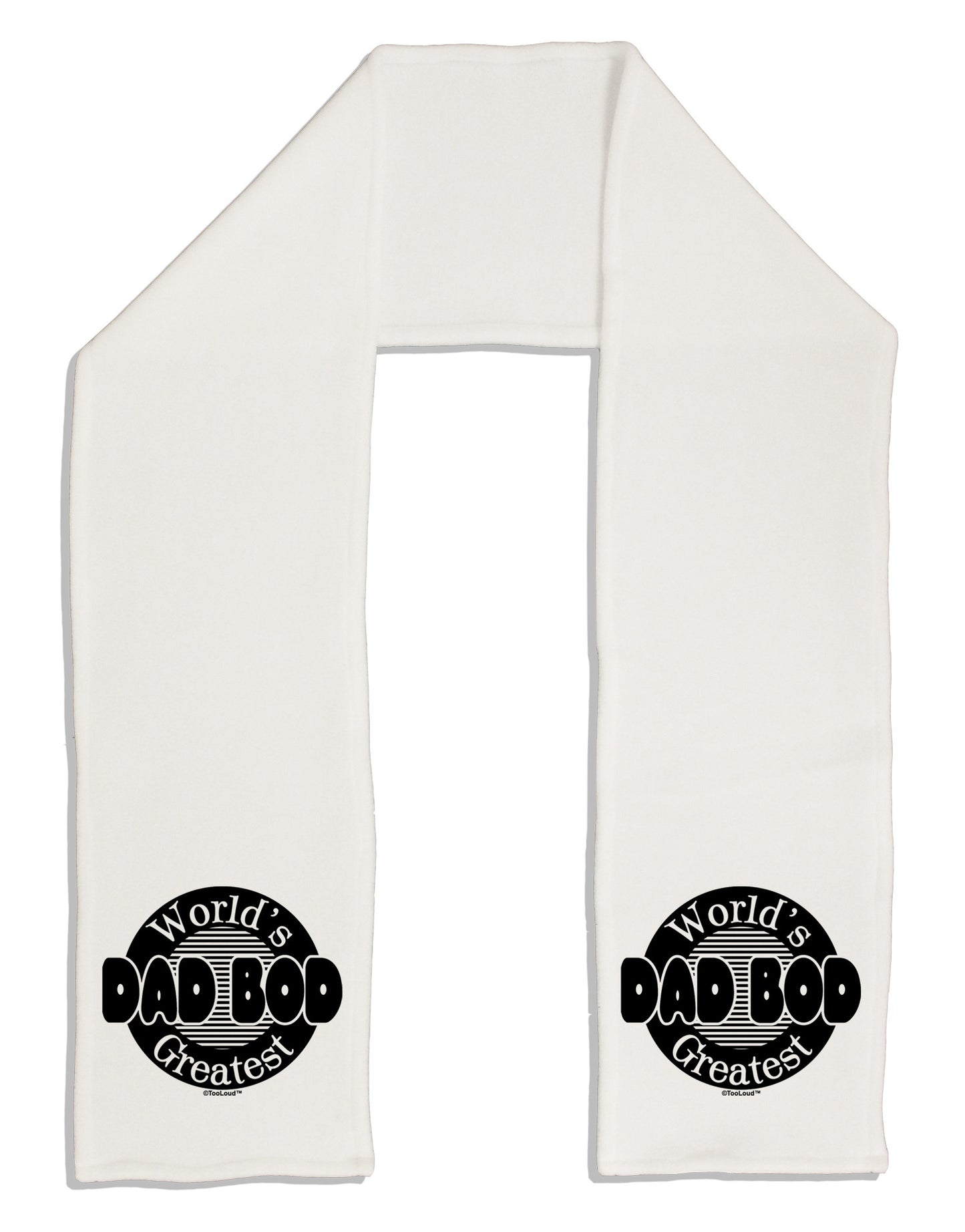 Worlds Greatest Dad Bod Adult Fleece 64&#x22; Scarf by TooLoud-TooLoud-White-One-Size-Adult-Davson Sales