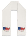 United States Cutout - American Flag Distressed Adult Fleece 64&#x22; Scarf by TooLoud-TooLoud-White-One-Size-Adult-Davson Sales