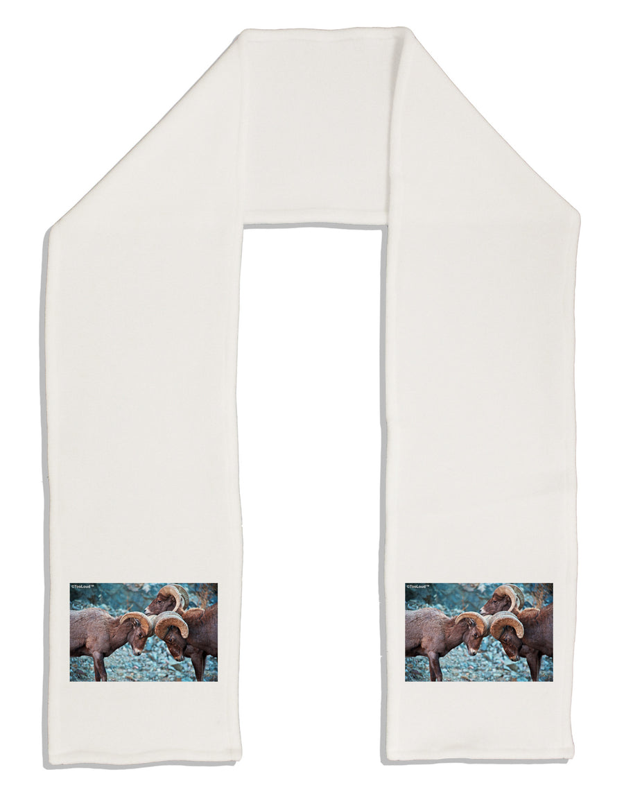 CO Bighorn Head Butt Adult Fleece 64&#x22; Scarf-TooLoud-White-One-Size-Adult-Davson Sales